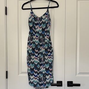 GAP Multicolor Chevron Midi Dress